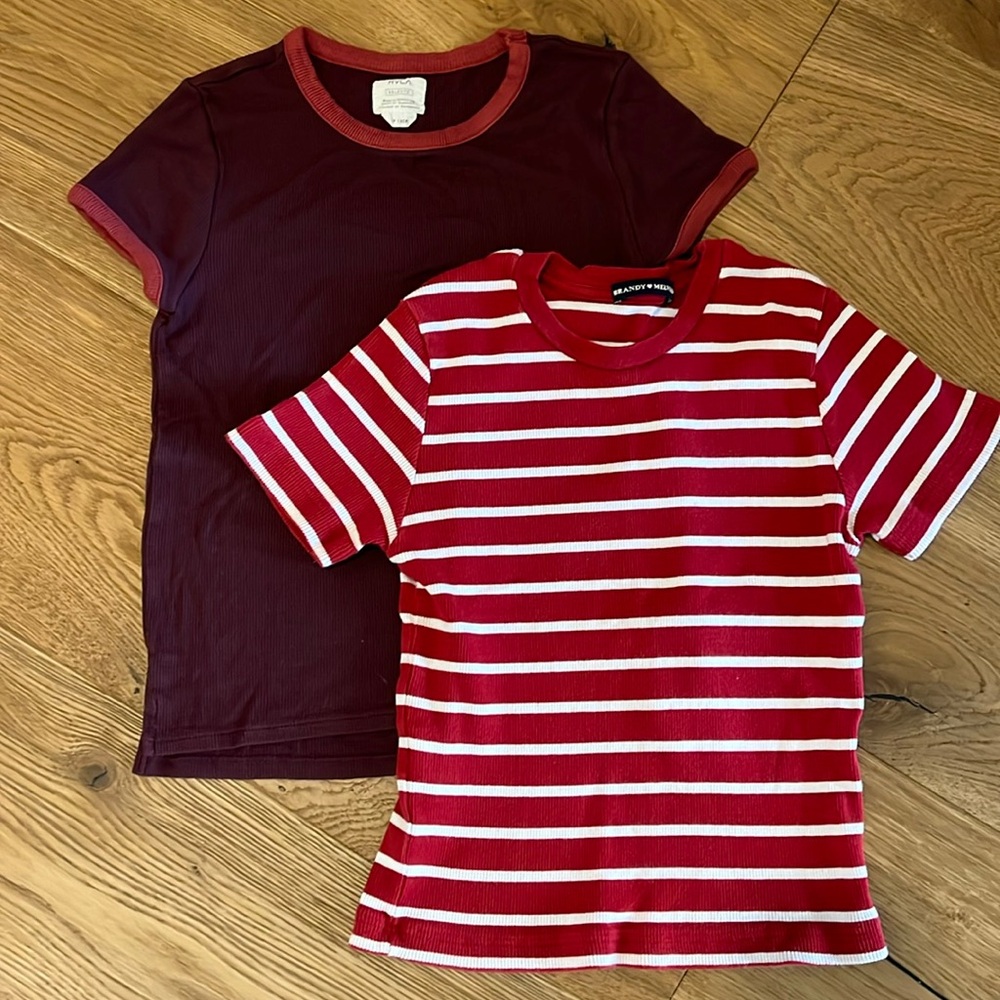 Pair of Pre-Teen ribbed tops